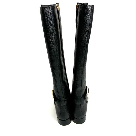 NEW TORY BURCH BROOKE 25MM KNEE BOOT IN BLACK TUMBLED LEATHER - Picture 4 of 9